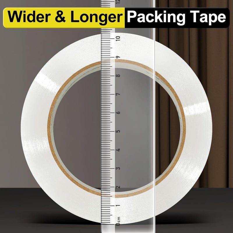 PACKKA Clear Packing Tape, Heavy Duty Packaging Tape Refills, 2 inch x 65 Yards, Shipping Tape Box Tape Mailing Tape for Shipping Packaging Moving Sealing and Storage (2 Rolls) - Image 3